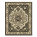Elegant Beige Paisley Floral Medallion Rug