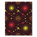 Cosmic Satellite Burst Red Yellow Rug
