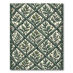 Sage Green Botanical Trellis Garden Rug