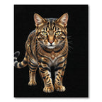 Golden Tiger Filigree Animal Portrait Rug