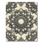 Ornate Antique Floral Mandala Rug