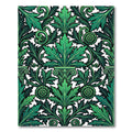Emerald Green Acanthus Leaf Swirls Rug