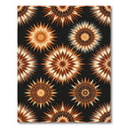 Radiant Sunburst Copper Geometric Abstract Rug