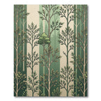 Forest Sage Vertical Woodland Tree Canopy Rug