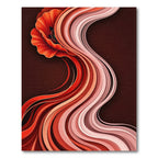 Crimson Poppy Wave Flow Rug
