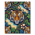 Majestic Tiger Jungle Seashell Swirl Rug