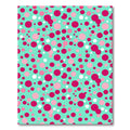 Aquamarine Pink White Polka Dot Scatter Rug