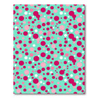 Aquamarine Pink White Polka Dot Scatter Rug