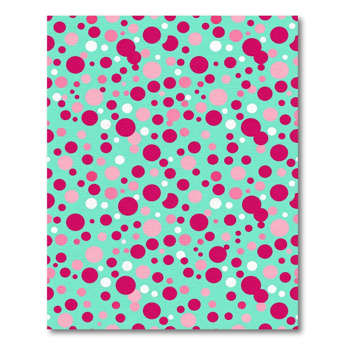 Aquamarine Pink White Polka Dot Scatter Rug