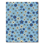 Blue Floral Medley Scatter Rug