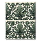 Emerald Botanical Acanthus Leaf Scroll Rug