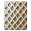 Neutral Cream Geometric Lattice Grid Rug
