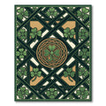Celtic Knot Clover Lattice Emerald Rug