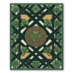 Celtic Knot Clover Lattice Emerald Rug