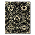 Celestial Gold Starry Geometric Black Rug