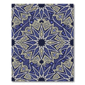 Royal Blue Intricate Geometric Star Rug