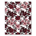 Crimson And Soft Pink Cherry Blossoms Rug