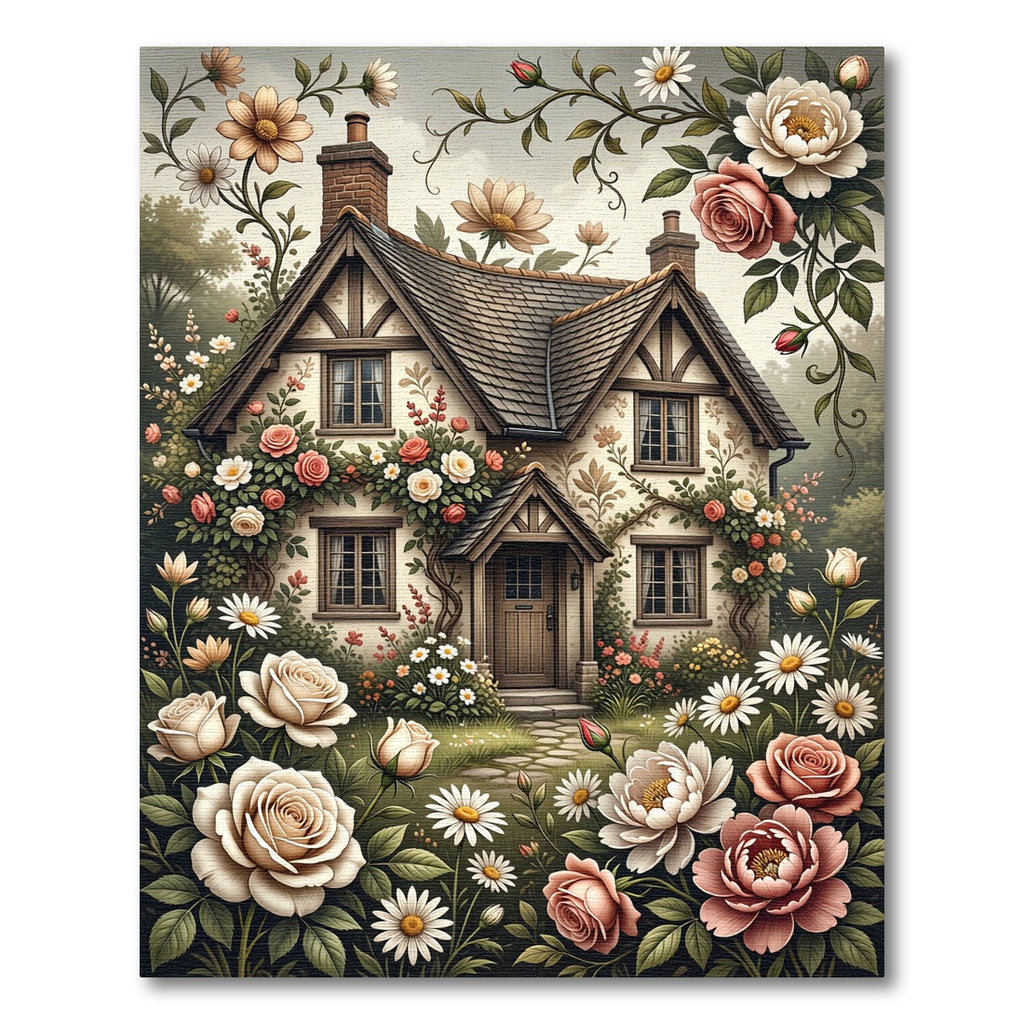 Charming Cottage Floral Garden Bloom Rug