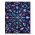 Cosmic Alien Mandala Neon Galaxy Rug