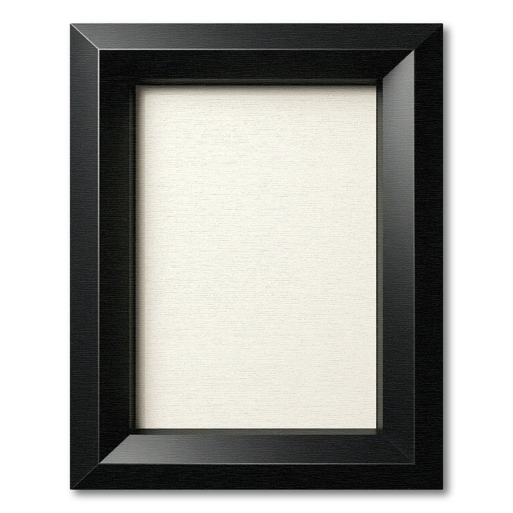 Bold Black Geometric Frame Border Rug