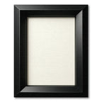 Bold Black Geometric Frame Border Rug