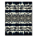 Indigo Tie Dye Tribal Arrow Feather Rug