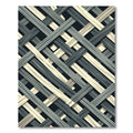 Grey and Cream Interwoven Lines Rug