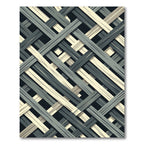 Grey and Cream Interwoven Lines Rug