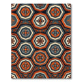 Geometric Octagon Tile Burnt Orange Rug