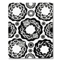 Monochromatic Leopard Abstract Circular Rug