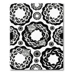 Monochromatic Leopard Abstract Circular Rug
