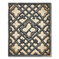 Gray Quatrefoil Lattice With Diamond Accents Rug