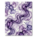 Ethereal Violet Fluid Abstract Swirl Rug