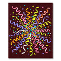 Bright Confetti Streamer Celebration Rug