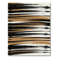 Modern Black and Gold Horizontal Brushstroke Rug