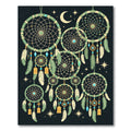 Celestial Sage Green Dreamcatcher Illustration Rug