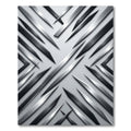 Monochrome Geometric Metallic Slant Abstract Rug