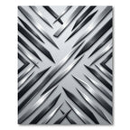 Monochrome Geometric Metallic Slant Abstract Rug