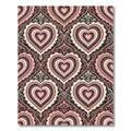 Pink Heart Baroque Ornamental Rug