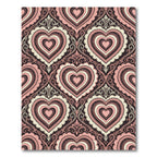 Pink Heart Baroque Ornamental Rug