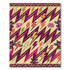 Bold Tribal Totem Lightning Bolts Rug