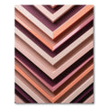 Coral Pink Geometric Chevron Layers Rug