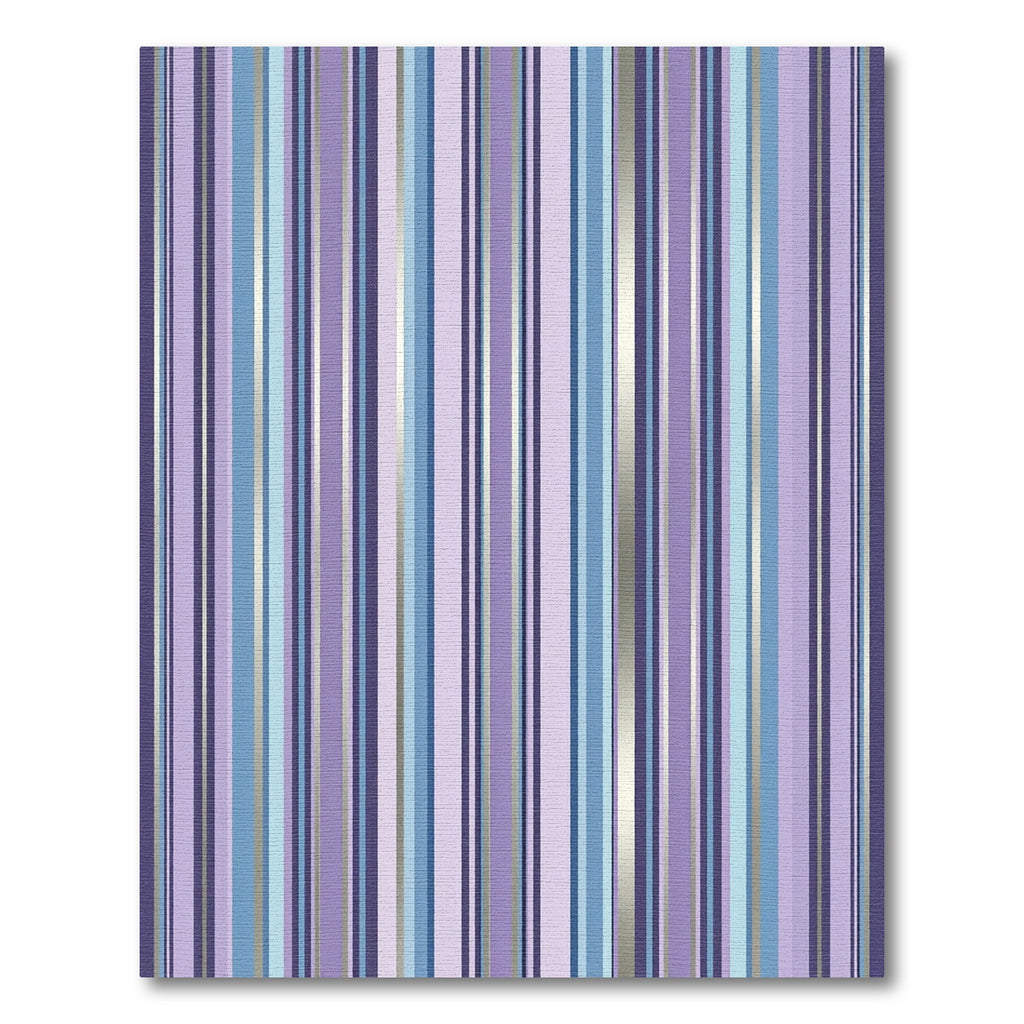 Lavender Blue Silver Striped Rug