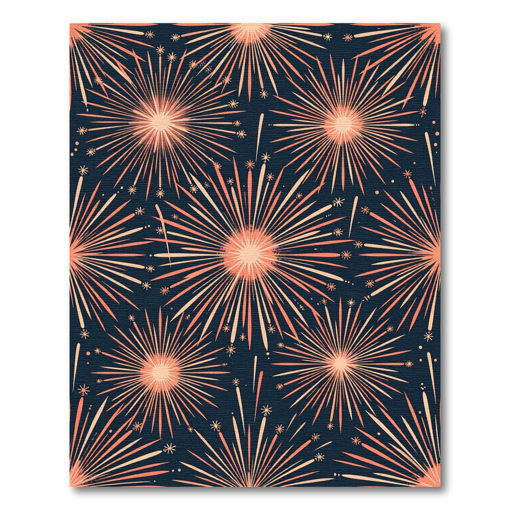 Coral Burst Starburst Radiance Rug