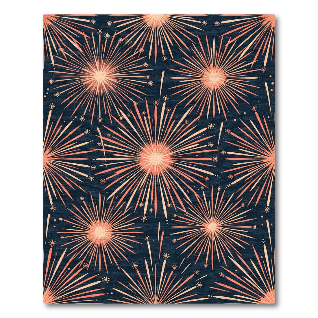Coral Burst Starburst Radiance Rug
