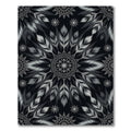 Monochromatic Feather Mandala Starburst Rug