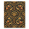 Golden Pomegranate Paisley Vines Rug