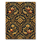 Golden Pomegranate Paisley Vines Rug