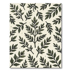 Green Leaf Branch Garden Rug