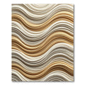 Textured Gold Cream Wave Rug